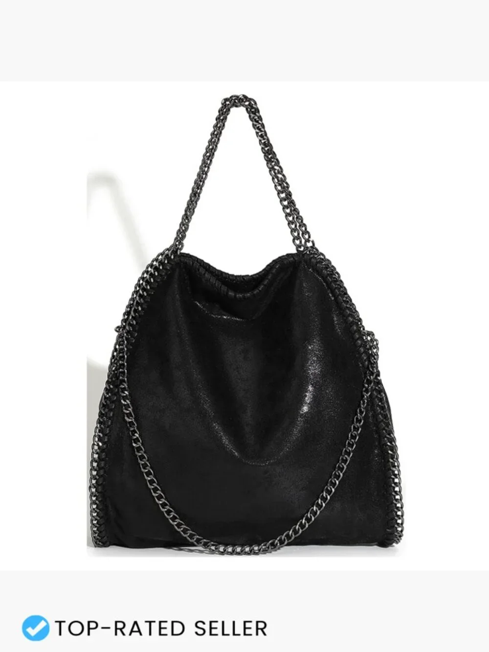 Faux Leather Hobo Crossbody Bag Large Chain Shoulder Bag Women's Fashion